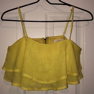 Yellow crop top